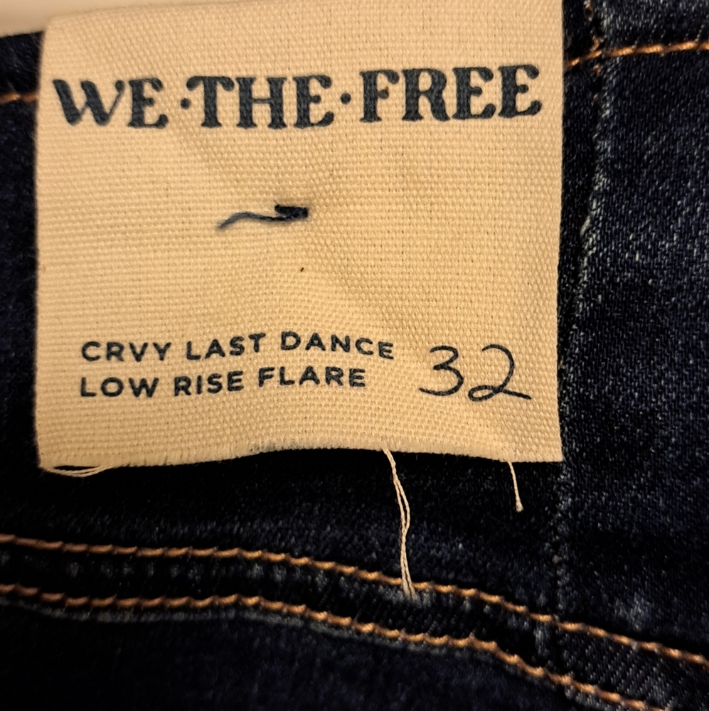 Free People Dark Blue Flared Jeans - Picture 8 of 9